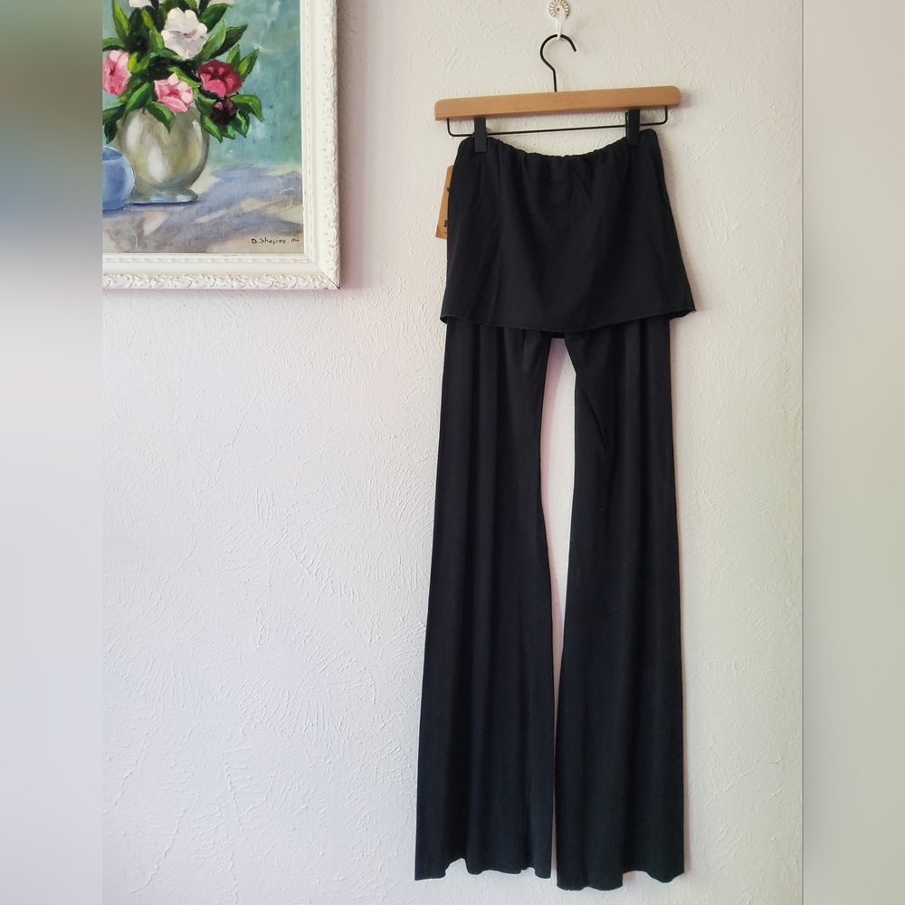 LVR Fashion Black Foldover Flare Pants - NWT - Picture 2 of 7